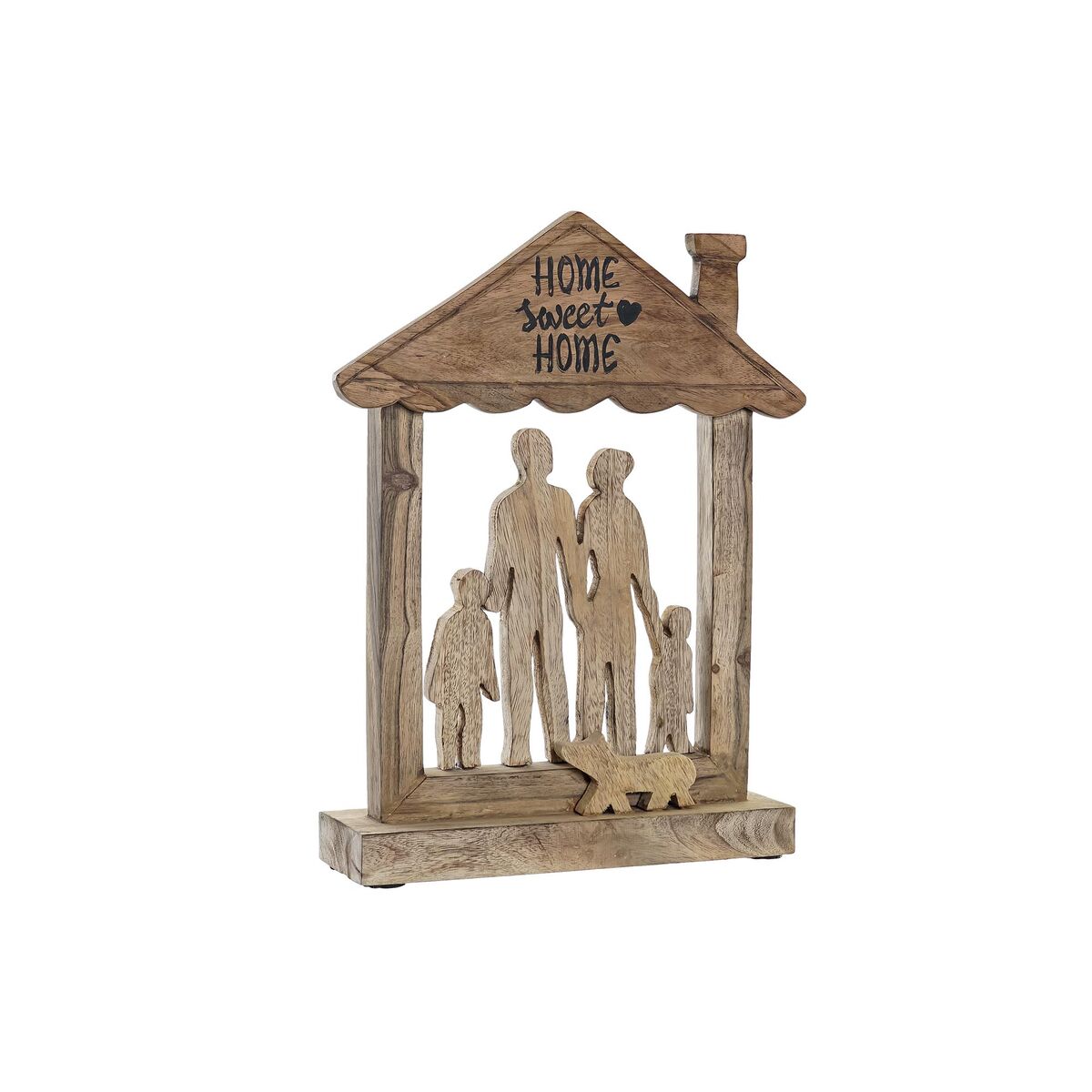 8424001941247 - Deko-Figur Braun Mango-Holz Moderne Familie (30 x 8 x 39 cm)
