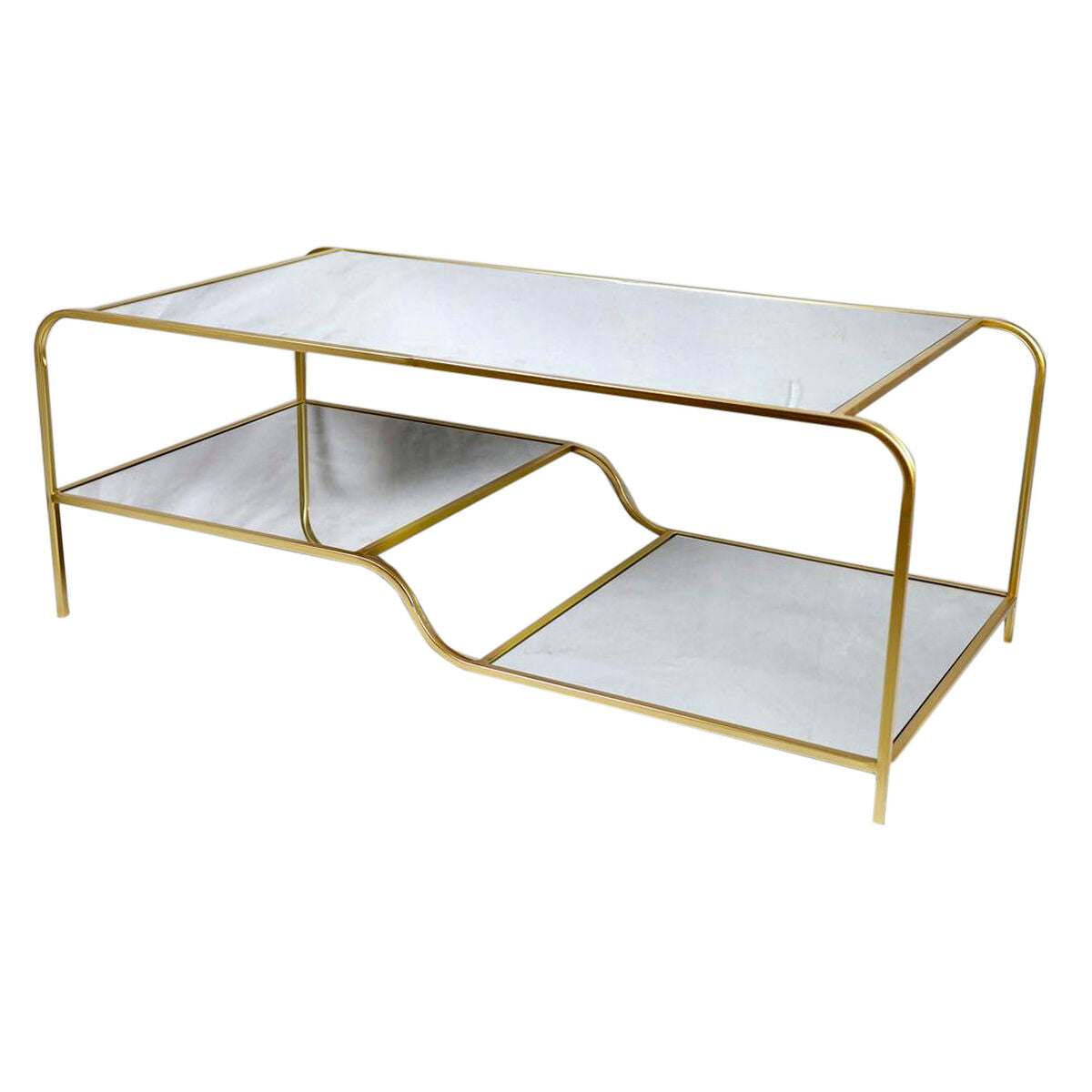 8424001945146 - Tischdekoration Glamour Gold Metall Spiegel 120 x 60 x 45 cm