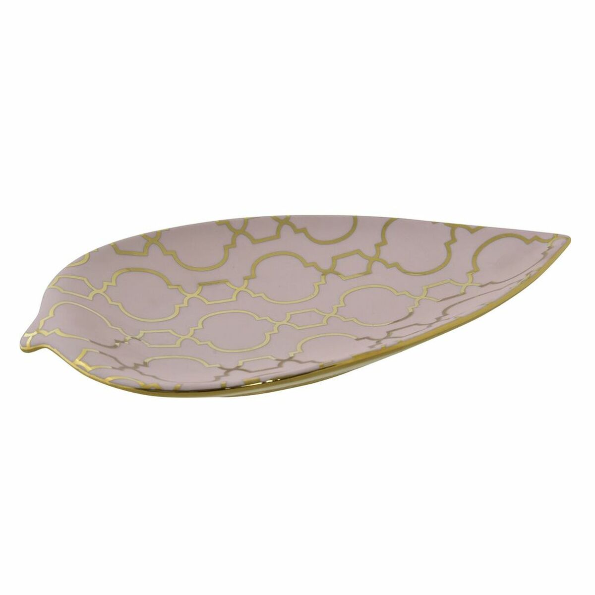 8424001946181 - Tischdekoration 275 x 16 x 3 cm Rosa Gold Orientalisch Verchromt Pflanzenblatt