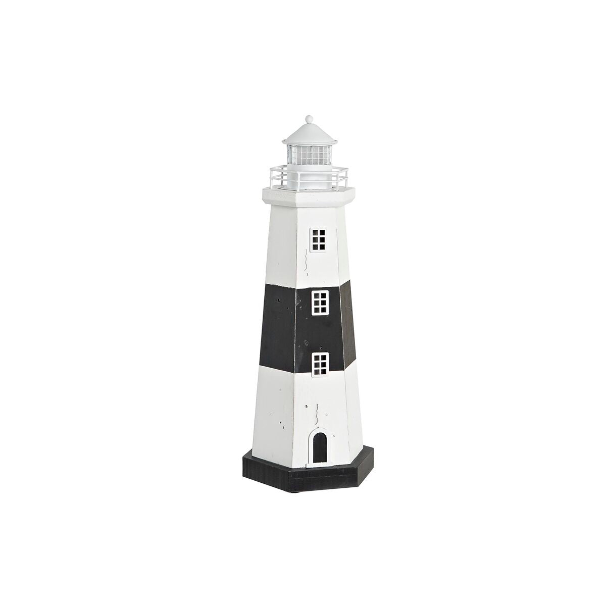 8424001946495 - Nicht Zutreffend - Leuchtende Dekoration dkd Home Decor Holz led Leuchtturm (16 x 14 x 42 cm)