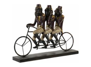 8424001947492 - Dkd Home Decor - Metallharz Figur 40x9x31 Schwarze Fahrradaffen Metallharz Material Mehrfarbfarbfamilie Figuren Détails Details