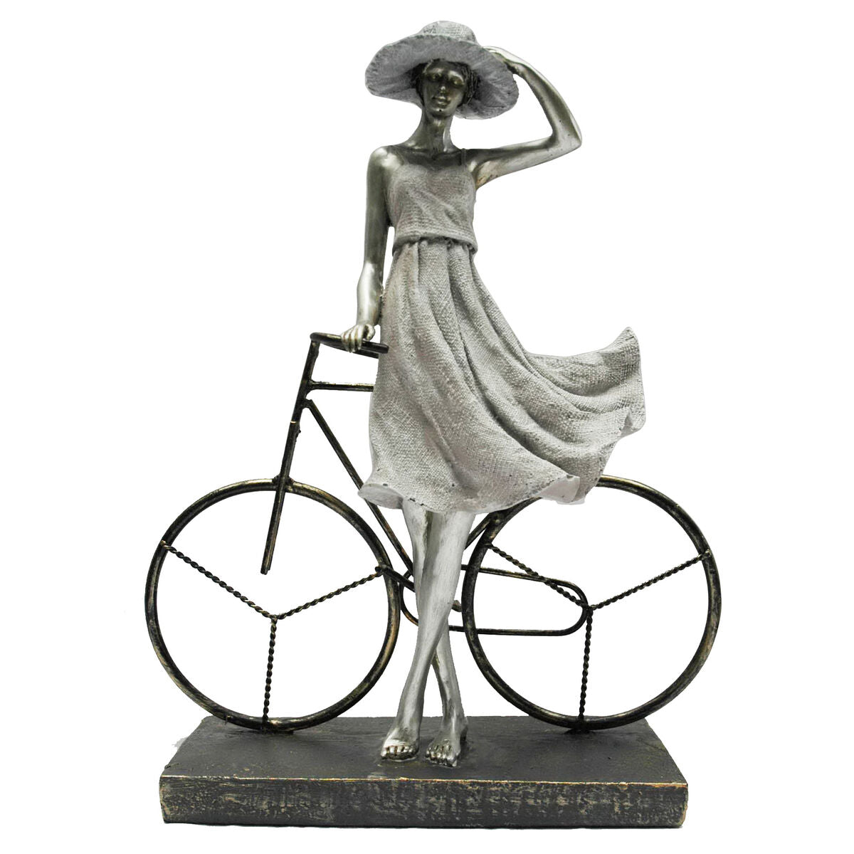 8424001947508 - Deko-Figur Damen Silberfarben Fahrrad Metall Harz (275 x 95 x 345 cm) 8424001947508 - Deko-Figur Damen Silberfarben Fahrrad Metall Harz (275 x 95 x 345 cm)