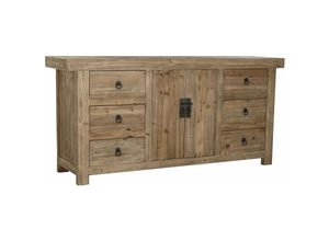 8424001952526 - Fijalo - Holzbuffet 180x45x85 Naturholzmaterial mehrfarbige Farbfamilienbuffets und tv -Möbel