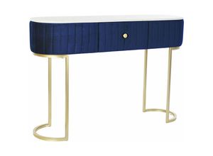 8424001953561 - Fijalo - Marmor Velvet Console 120x35x80 Blau Samt Material Velvet Marmor Mehrfarbige Farbfamilienkonsolen und Lautsprecher Details