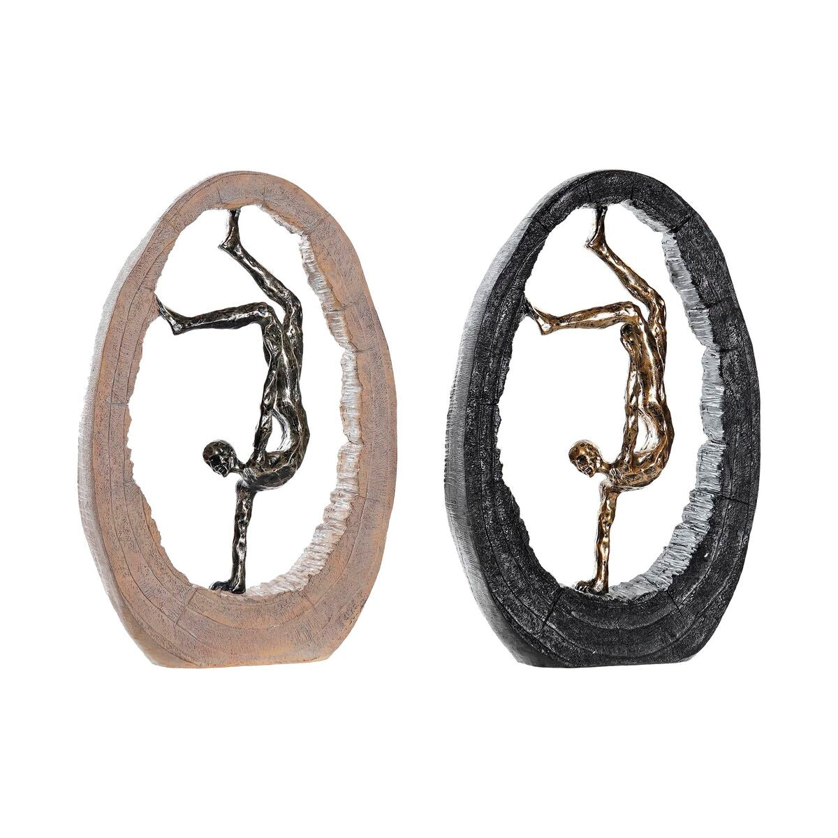 8424001954452 - Deko-Figur 24 x 8 x 36 cm Schwarz Gold (2 Stück) 8424001954452 - Deko-Figur 24 x 8 x 36 cm Schwarz Gold (2 Stück)