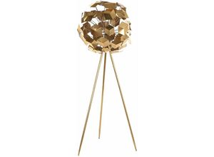 8424001955343 - Dkd Home Decor - Metallstehlampe 49x49x134 Golden geometrisches Metallmaterial mehrfarbiger Farbfamilien Deckenleuchten und Wände Details