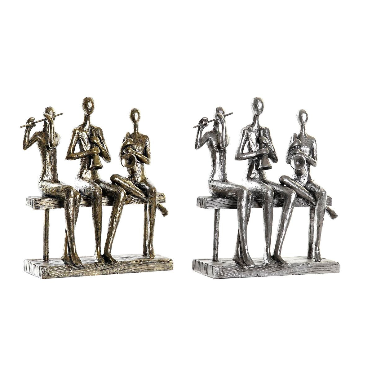 8424001958542 - Deko-Figur 18 x 8 x 21 cm Gold Kupfer Musiker (2 Stück)