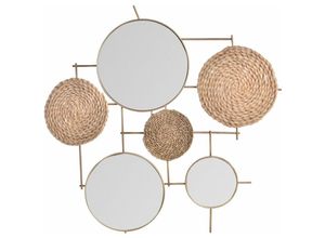 8424001959198 - Dkd Home Decor - Wanddekoration Metallspiegel 72x35x74 Braun Metallmaterial Mirror Faser Faser mehrfarbig Familienfamilien Wanddekorationen Details