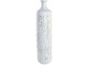 8424001959365 - Dkd Home Decor - Metallvase 17x17x66 Weißes Metallmaterial Mehrfarbfarbfamilie Vasen Details