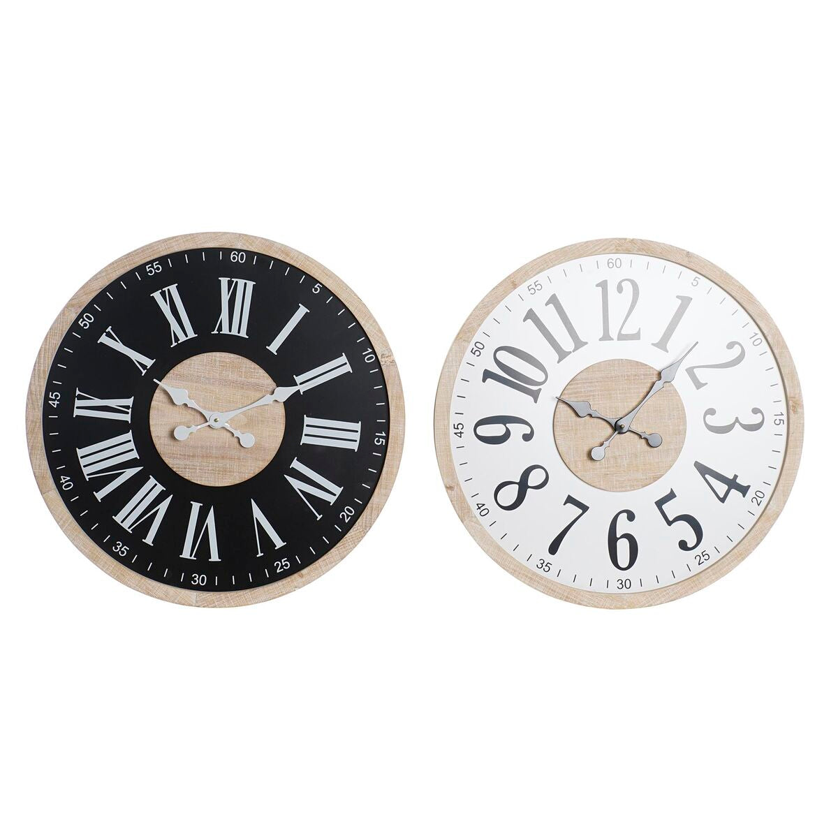 8424001963782 - Wanduhr Schwarz MDF Weiß (60 x 45 x 60 cm)