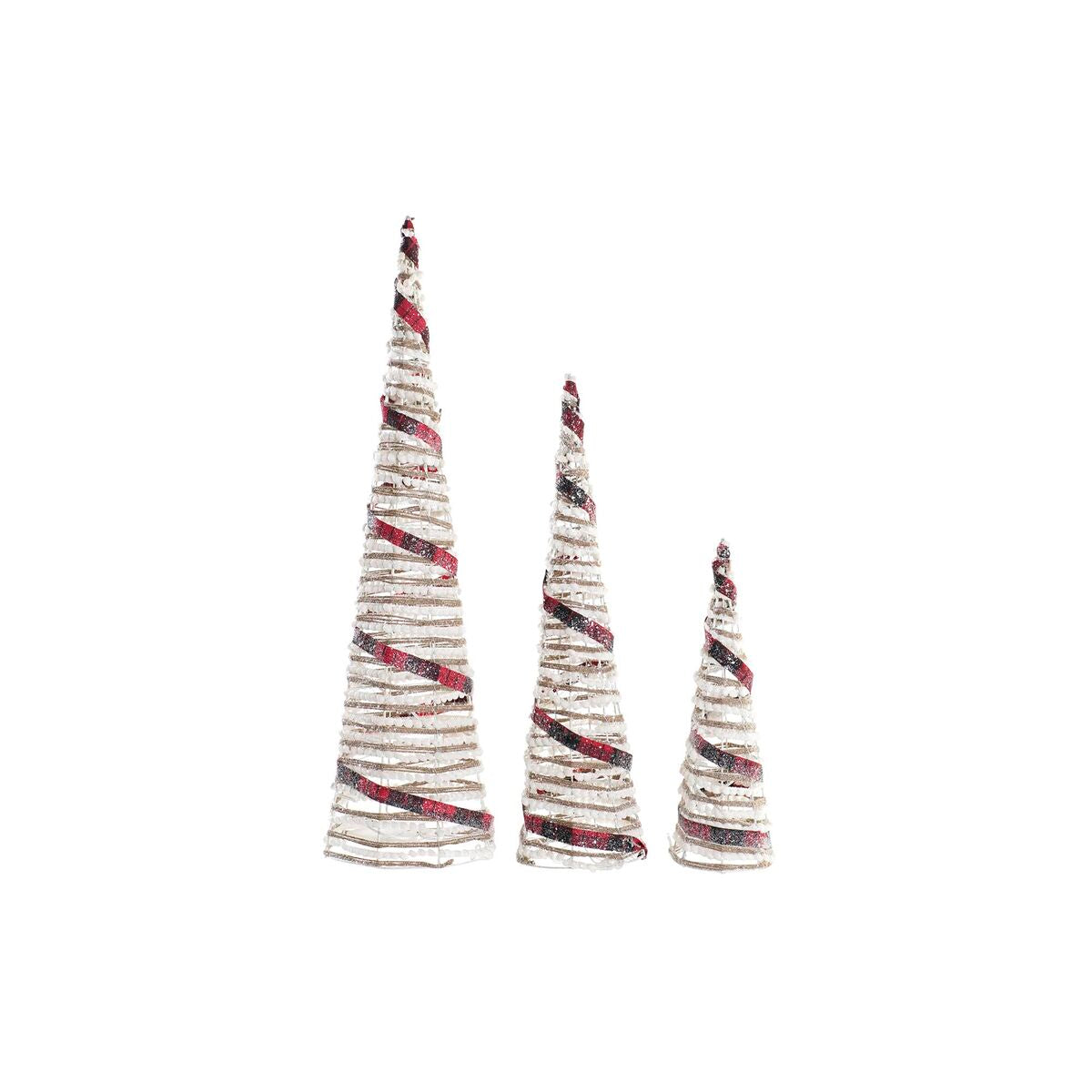 8424001976140 - Leuchtende Dekoration Weiß Schwarz Rot natürlich Silberfarben 20 x 20 x 80 cm Kegel Weihnachten LED (3 Stücke) 8424001976140 - Leuchtende Dekoration Weiß Schwarz Rot natürlich Silberfarben 20 x 20 x 80 cm Kegel Weihnachten LED (3 Stücke)