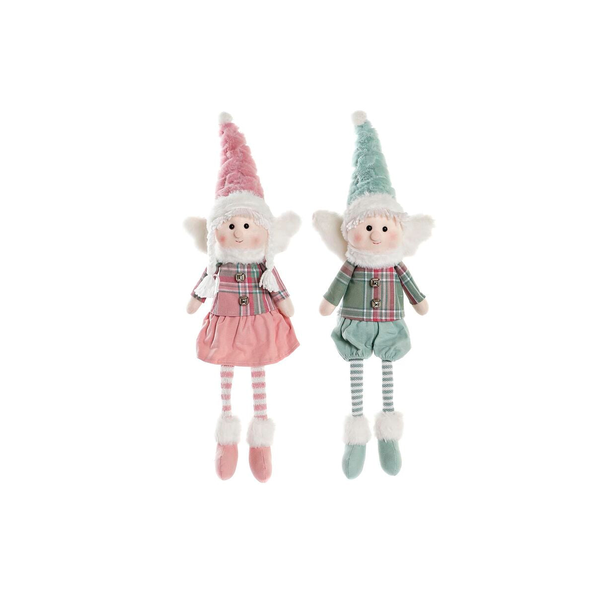 8424001978977 - Deko-Figur Weihnachten Fee Polyester Engel (15 x 10 x 53 cm) (2 Stück)