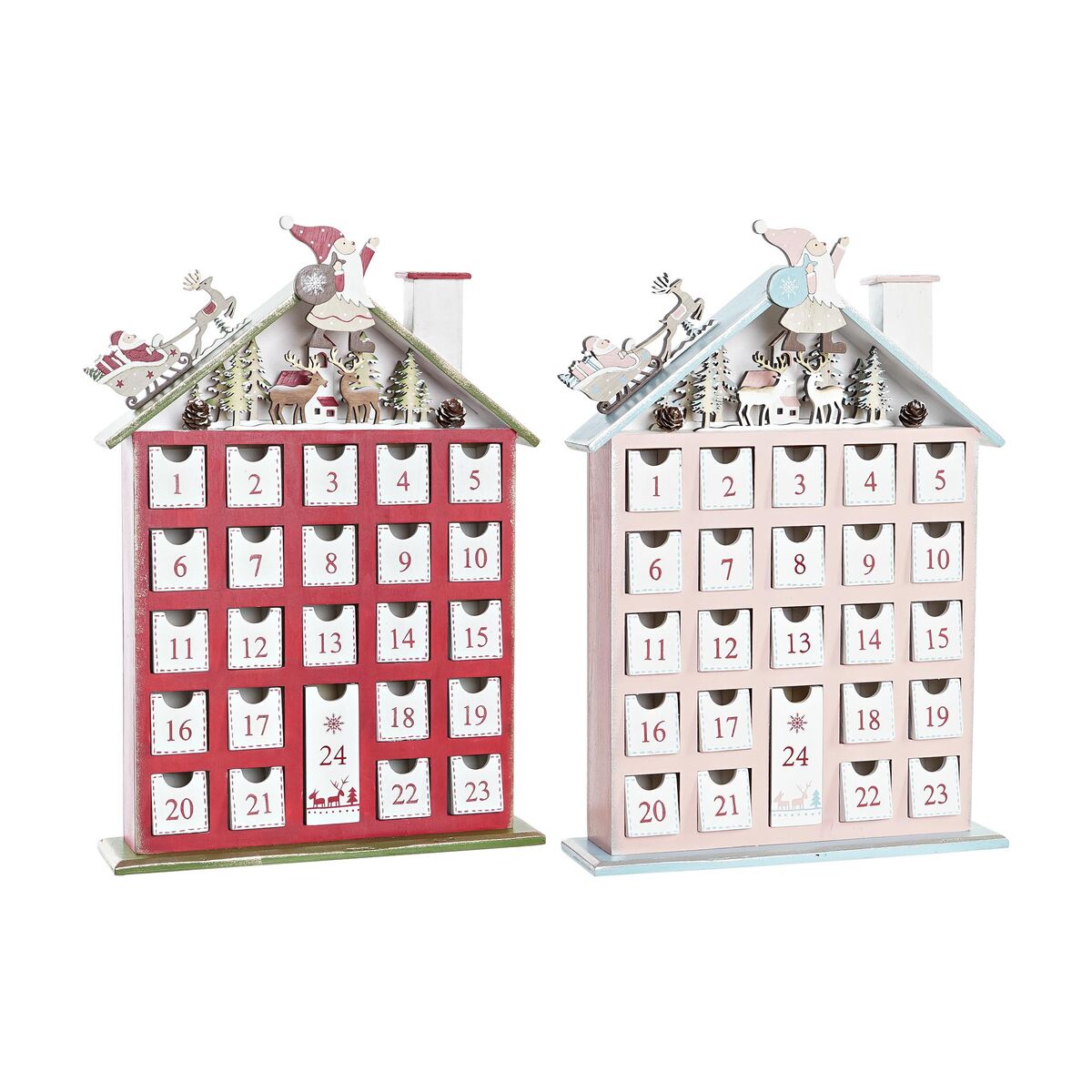8424001984572 - Adventskalender Holz Haus (27 x 7 x 40 cm) (2 Stück) 8424001984572 - Adventskalender Holz Haus (27 x 7 x 40 cm) (2 Stück)