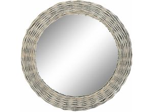 8424001989294 - Dkd Home Decor - Crystal Wicker Mirror 63x5x63 grau geflochtenes Glas Weiden graues Material Mehrfarbige Farbfamilienspiegel Details