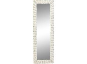 8424001989317 - Dkd Home Decor - Crystal Wicker Mirror 43x4x1325 Weiß geflochtenes Glas mdf -Material Multicolor -Farbfamilienspiegel Details