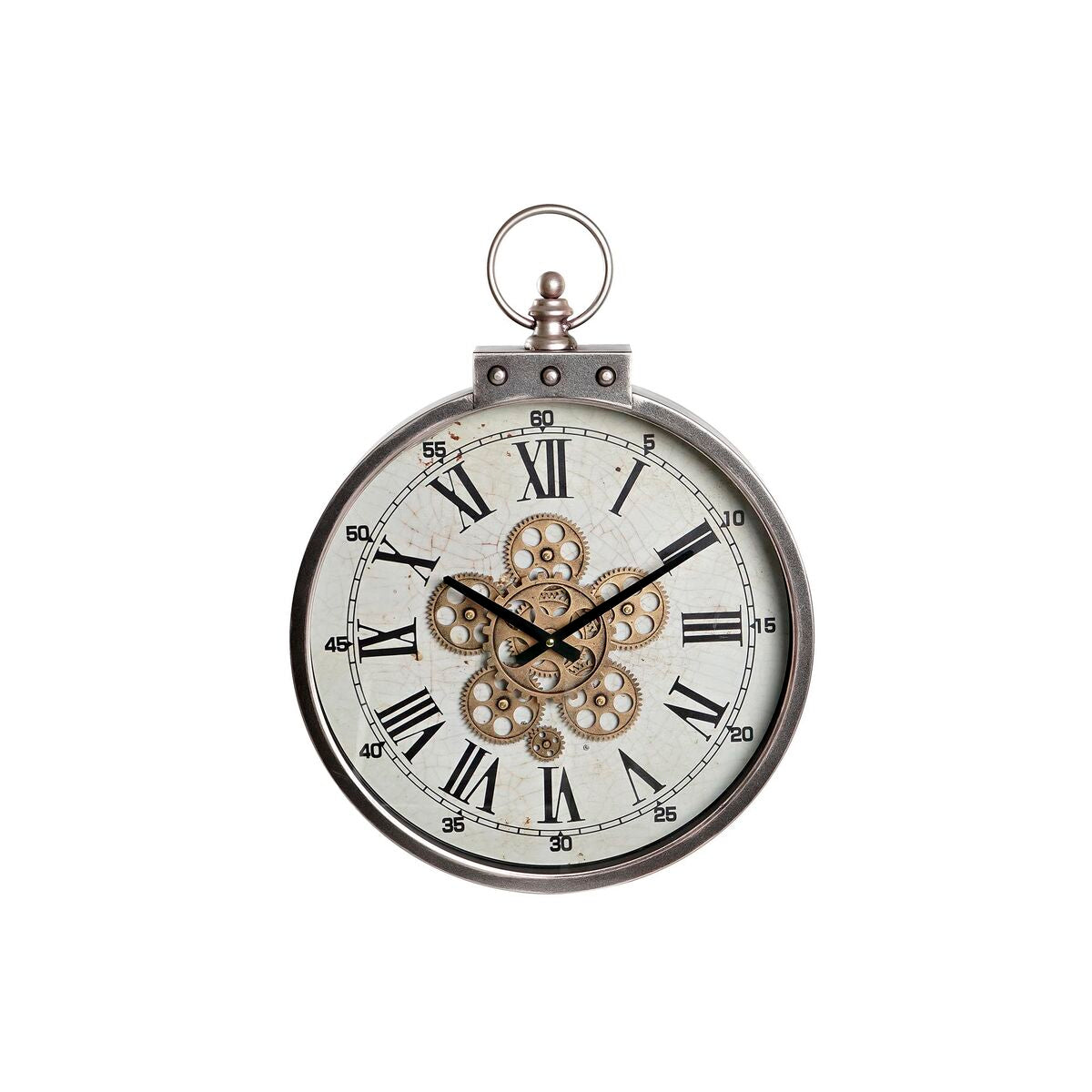 8424001989966 - Wanduhr Bewegungsmelder Schwarz Grau Eisen (46 x 6 x 60 cm)