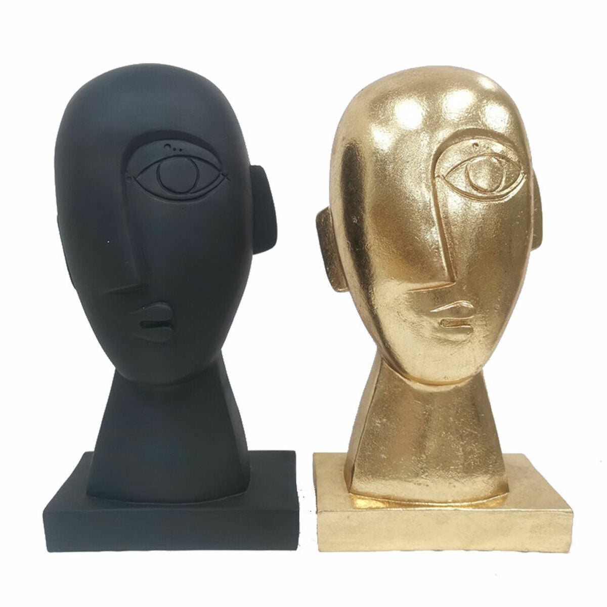 8424001991044 - Deko-Figur Gesicht Schwarz Gold 145 x 105 x 275 cm (2 Stück) 8424001991044 - Deko-Figur Gesicht Schwarz Gold 145 x 105 x 275 cm (2 Stück)
