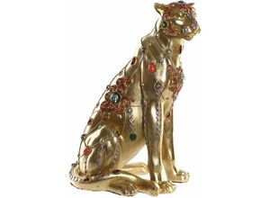 8424001992140 - Dkd Home Decor - Harzfigur 255x17x33 Golden Leopard Harzmaterial mehrfarbige Farbfamilien -Figuren Détails Details