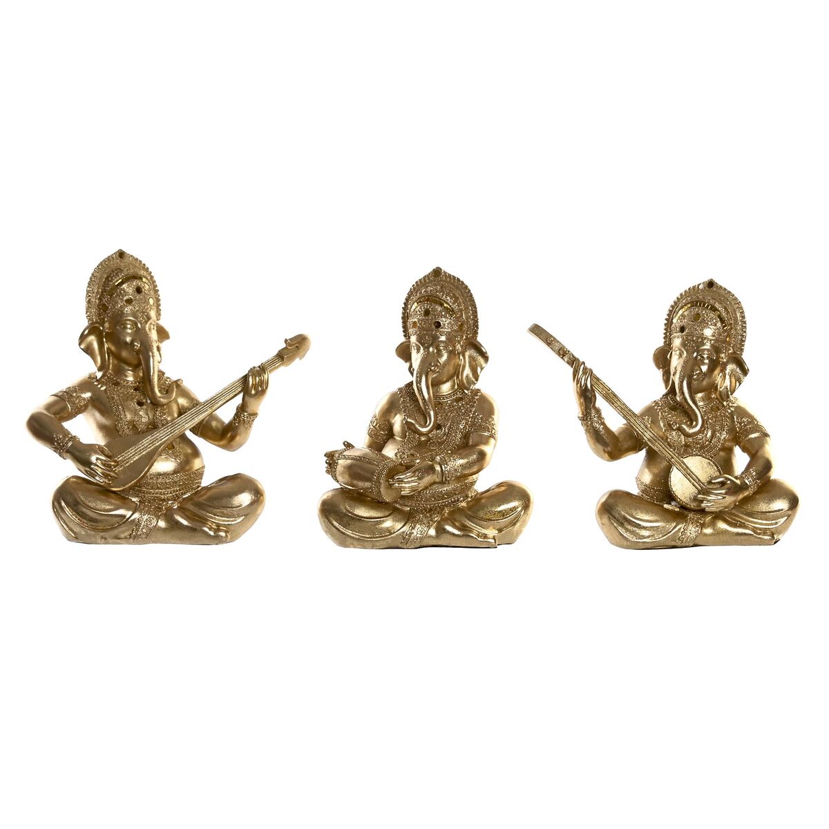 8424001992225 - Deko-Figur Gold Harz Indianer (31 x 155 x 30 cm) (3 Stück)