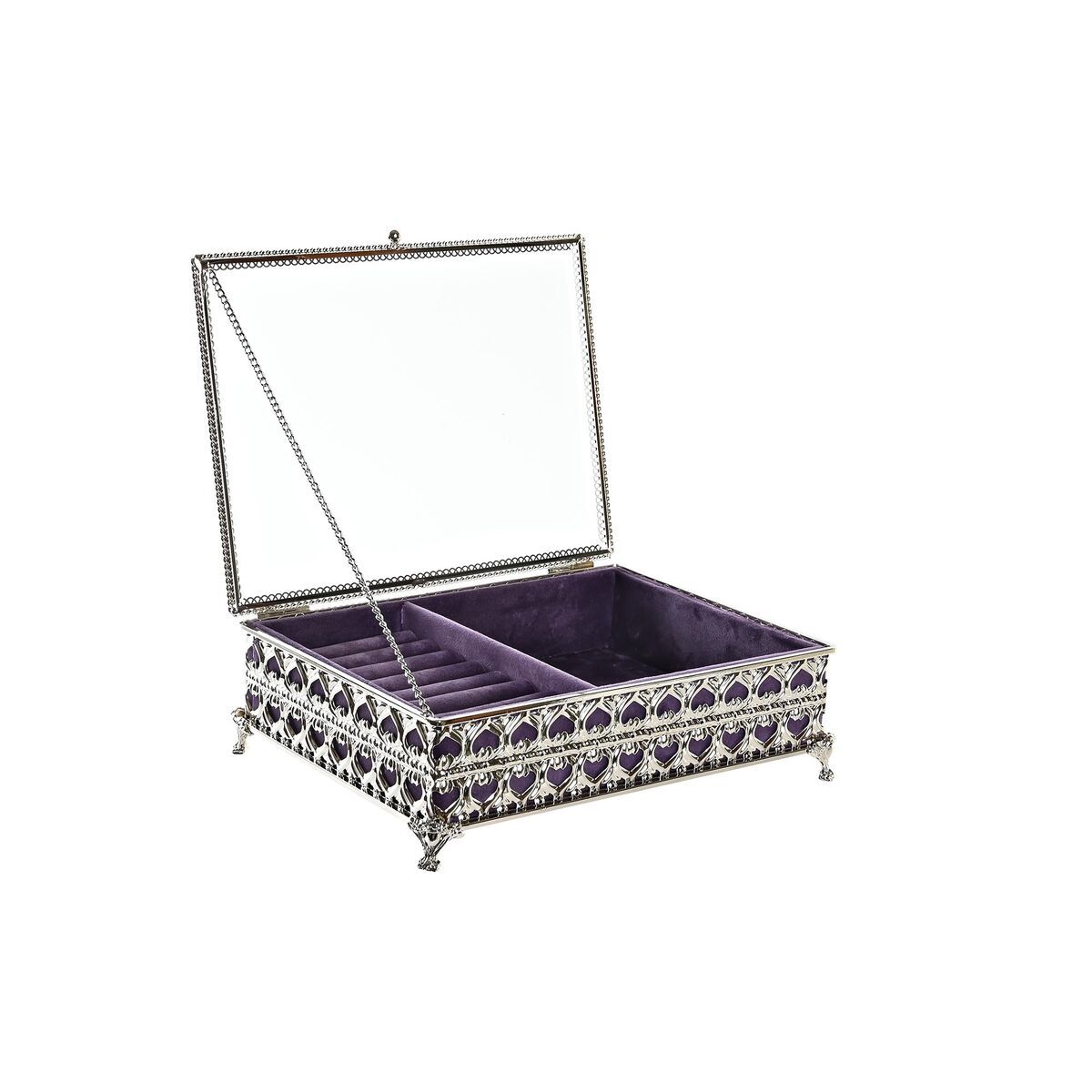 8424002000219 - Nicht Zutreffend - Box-Schmuckkästchen dkd Home Decor Kristall Metall (24 x 18 x 7 cm) 8424002000219 - Nicht Zutreffend - Box-Schmuckkästchen dkd Home Decor Kristall Metall (24 x 18 x 7 cm)