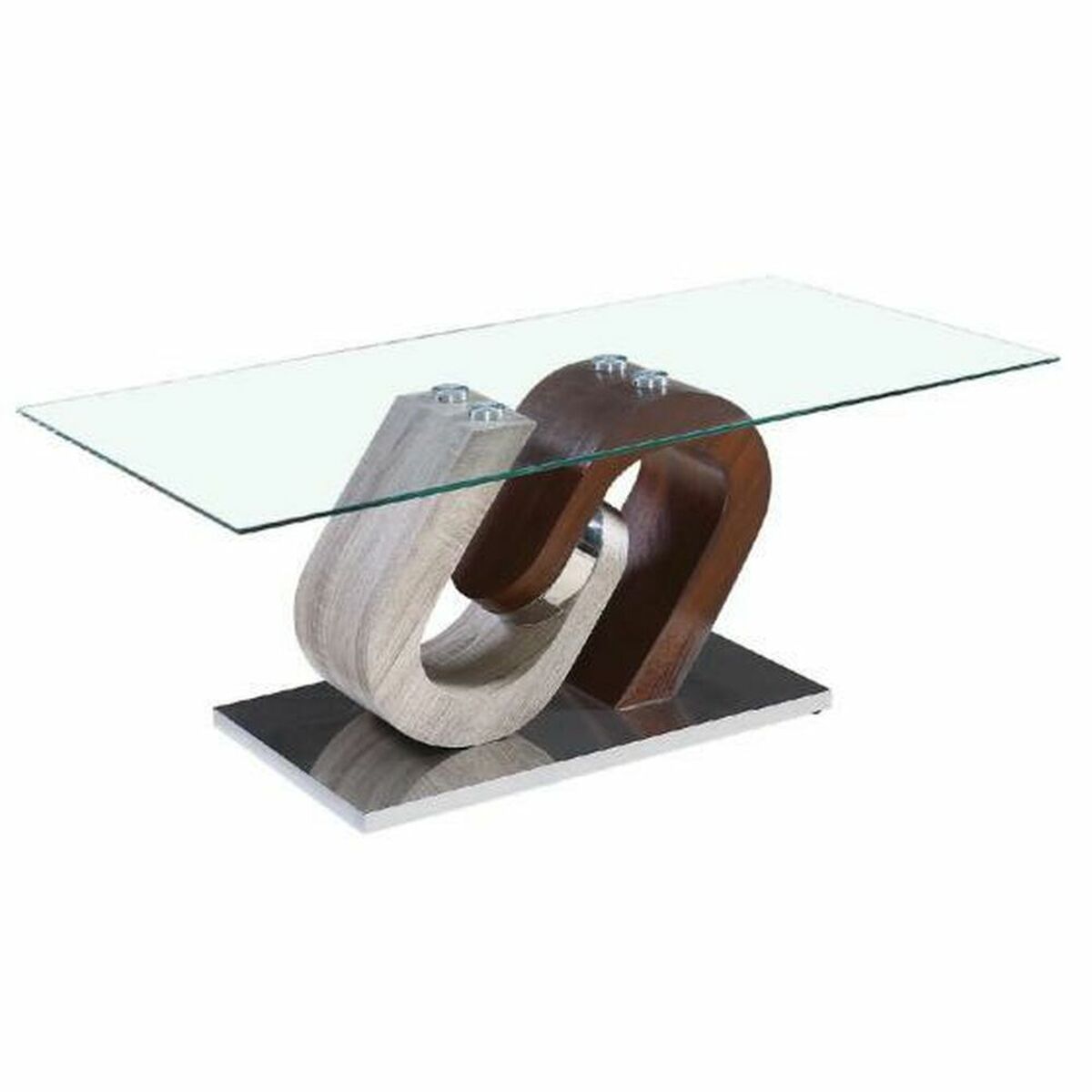 8424002000400 - Tischdekoration Braun Durchsichtig Silberfarben natürlich Holz Kristall Holz MDF 120 x 60 x 45 cm