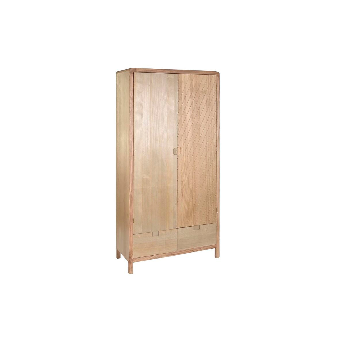 8424002014582 - Kleiderschrank Natural Pinewood MDF Holz 90 x 40 x 180 cm