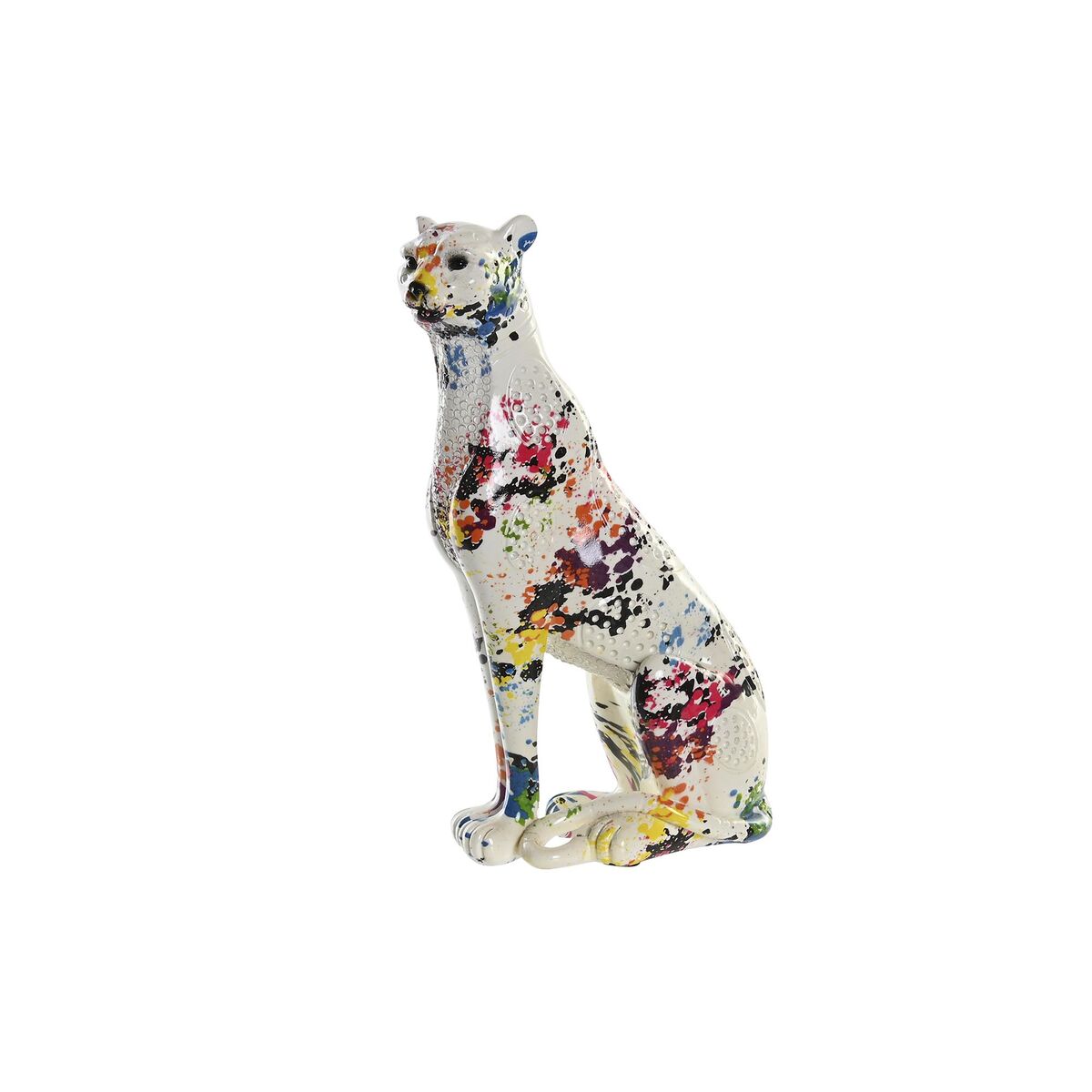 8424002026967 - Deko-Figur Weiß Bunt Leopard Moderne 16 x 8 x 25 cm 8424002026967 - Deko-Figur Weiß Bunt Leopard Moderne 16 x 8 x 25 cm