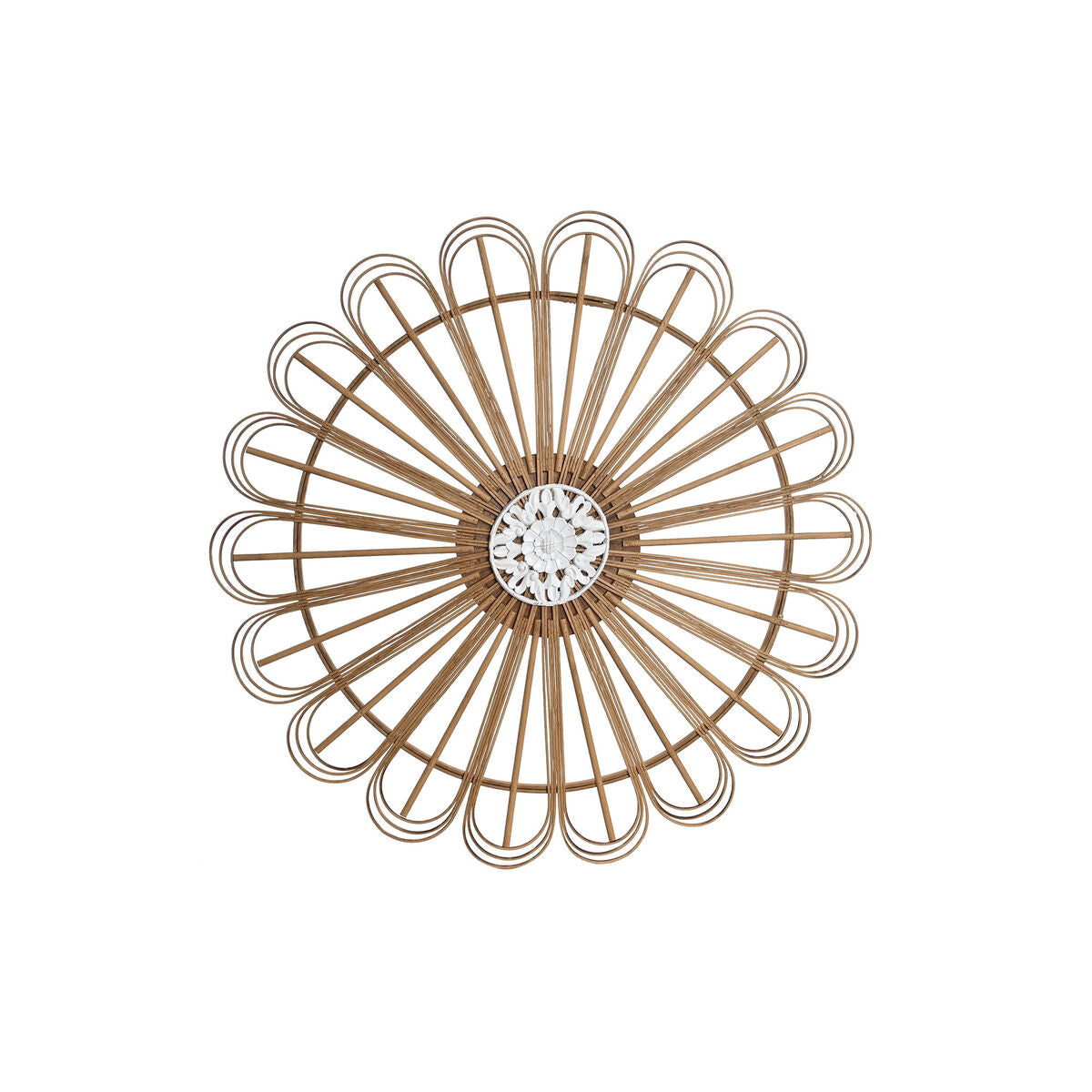 8424002030889 - Wanddekoration Weiß Braun natürlich Urban 70 x 15 x 70 cm 70 x 15 x 70 cm 73 x 15 x 73 cm