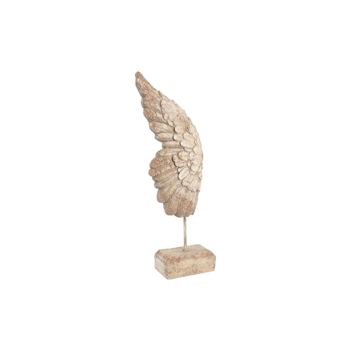 8424002032241 - Deko-Figur Antiker Finish Weiß Engelsflügel Magnesium (26 x 11 x 65 cm)