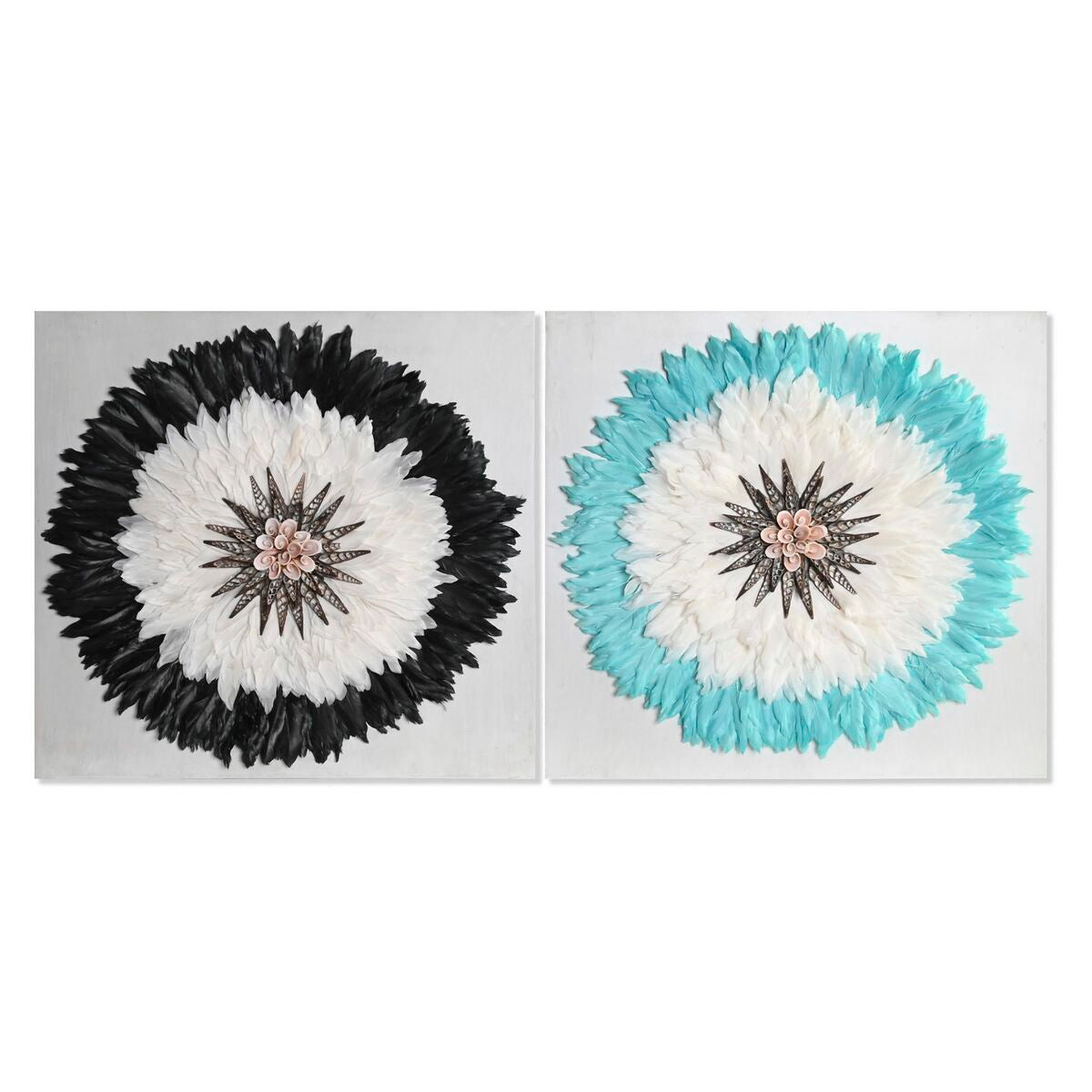 8424002032609 - Wanddekoration Weiß Schwarz 60 x 6 x 60 cm (2 Stück) 8424002032609 - Wanddekoration Weiß Schwarz 60 x 6 x 60 cm (2 Stück)