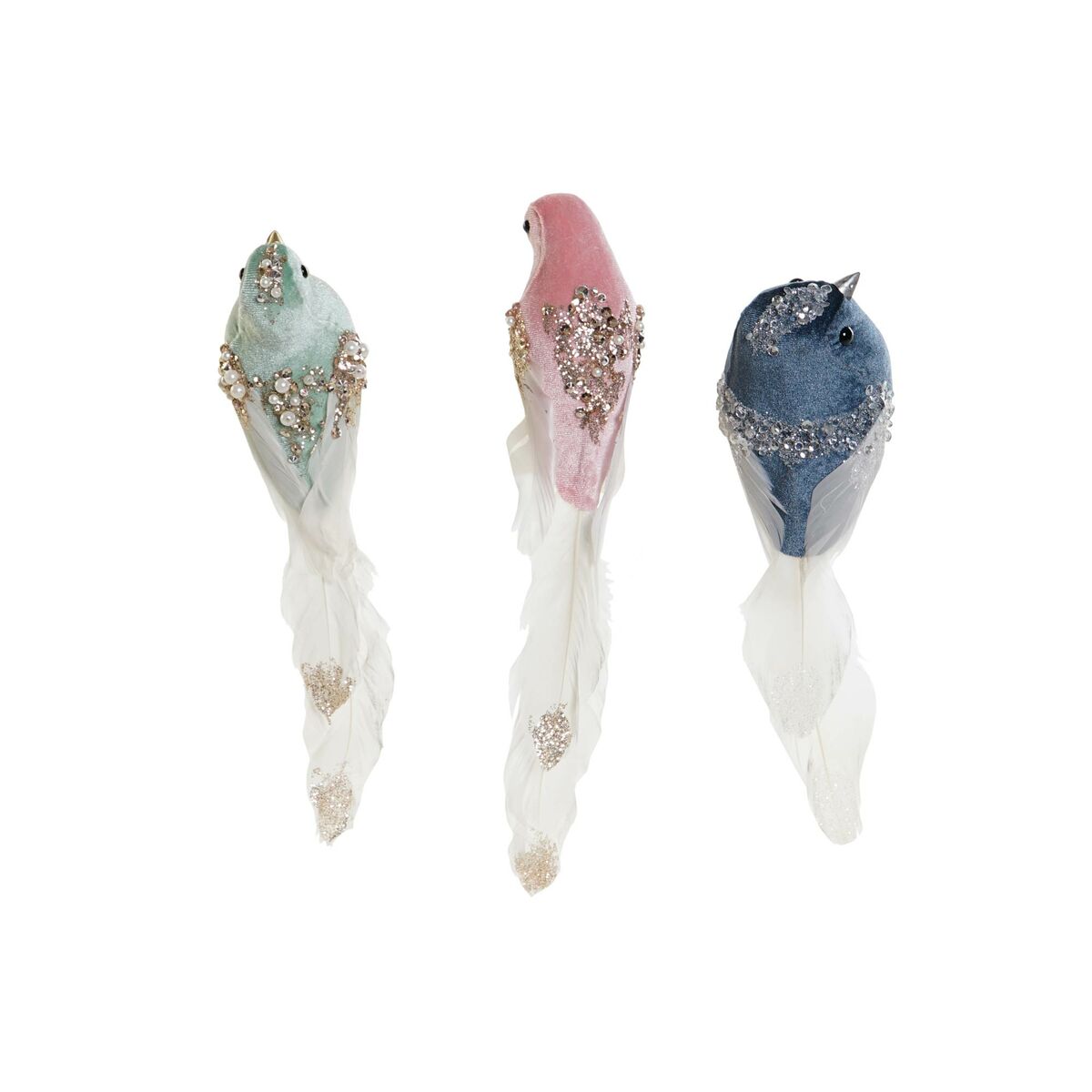 8424002071073 - Weihnachtsschmuck Bunt Vogel 25 x 7 x 6 cm (3 Stück)