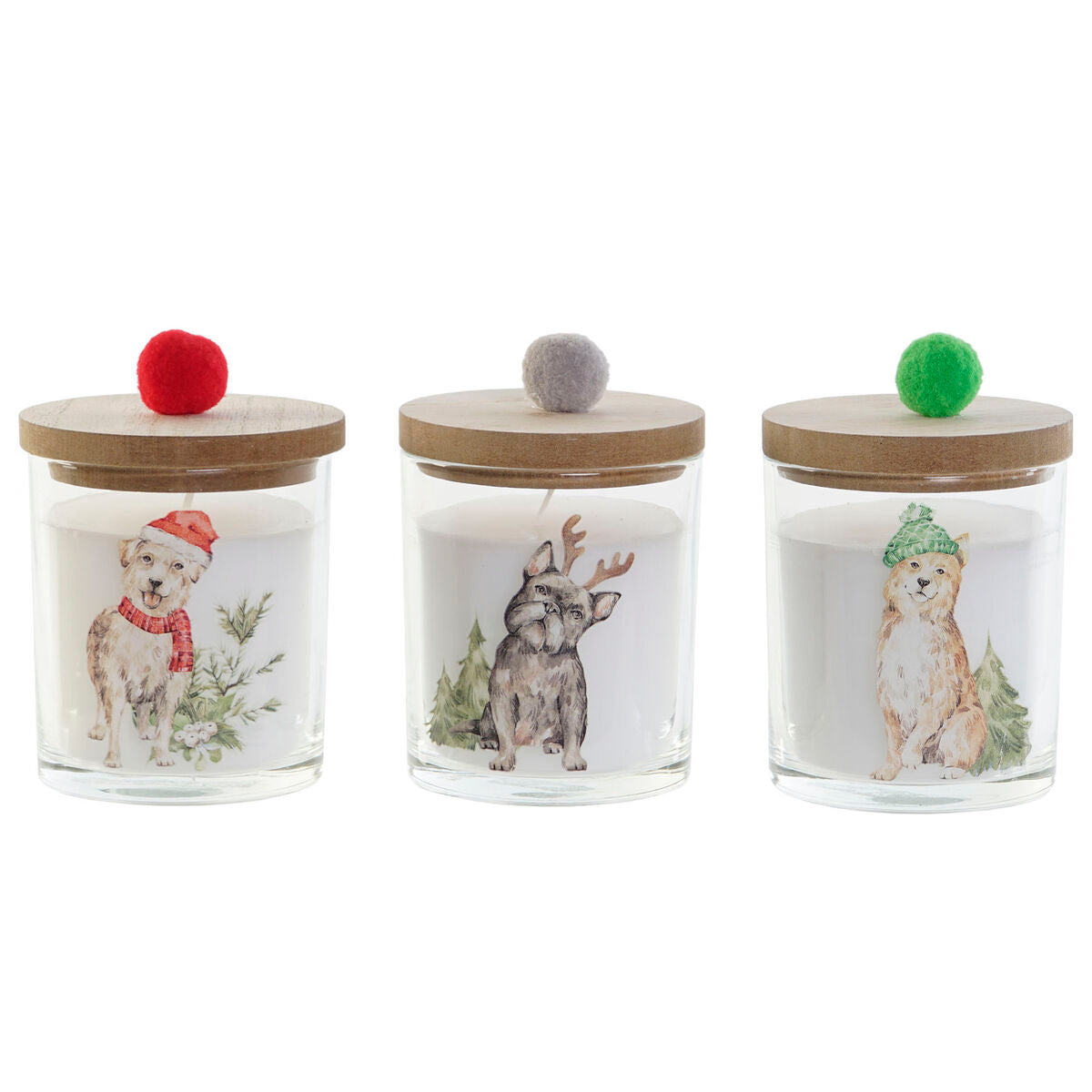 8424002071523 - Kerze Bunt Bommeln Weihnachten 8 x 8 x 9 cm 8 x 8 x 11 cm (3 Stück) (2 Stück)