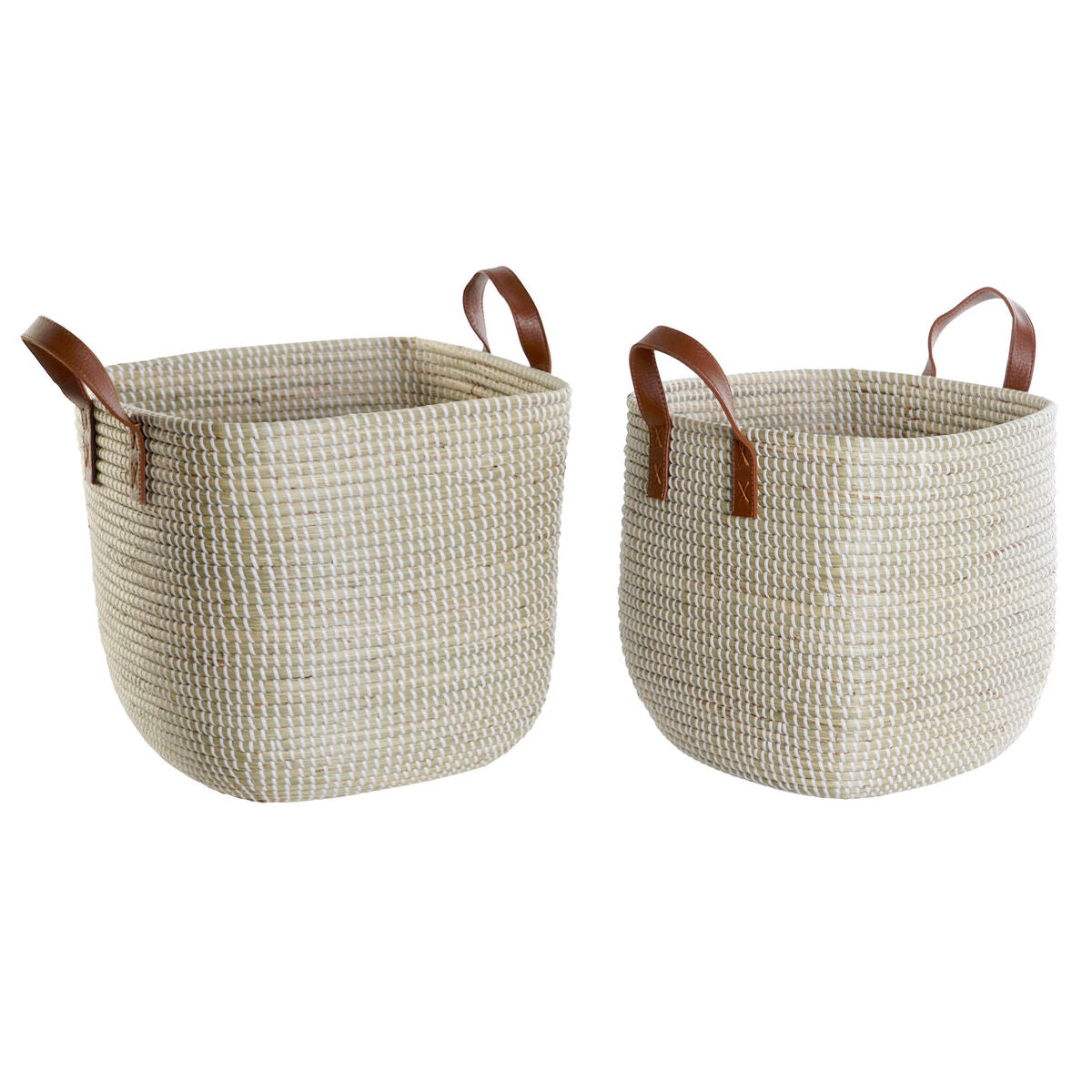 8424002075620 - Basket set Natural Light brown Polyurethane Seagrass 38 x 38 x 35 cm