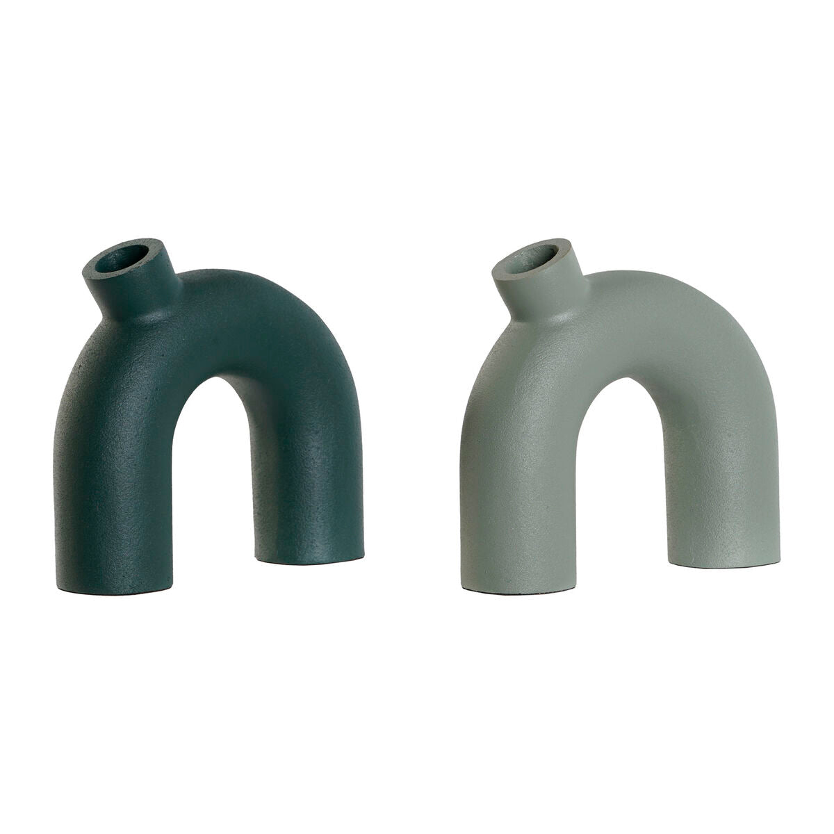 8424002085315 - Vase Home Esprit Green Aluminium 19 x 5 x 17 cm (2 Einheiten)