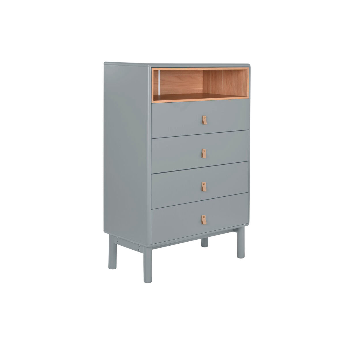 8424002090111 - Schubladenschrank Blau Grau Polypropylen Holz MDF 80 x 40 x 117 cm