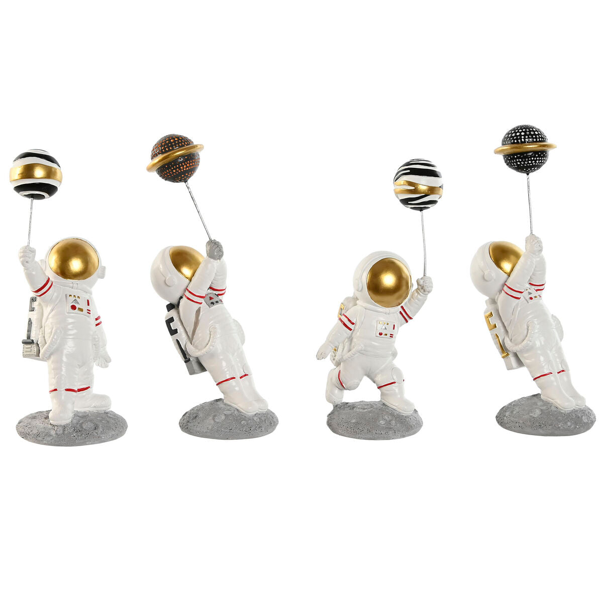 8424002096328 - Deko-Figur Weiß Gold Astronaut 105 x 105 x 25 cm (4 Stück)