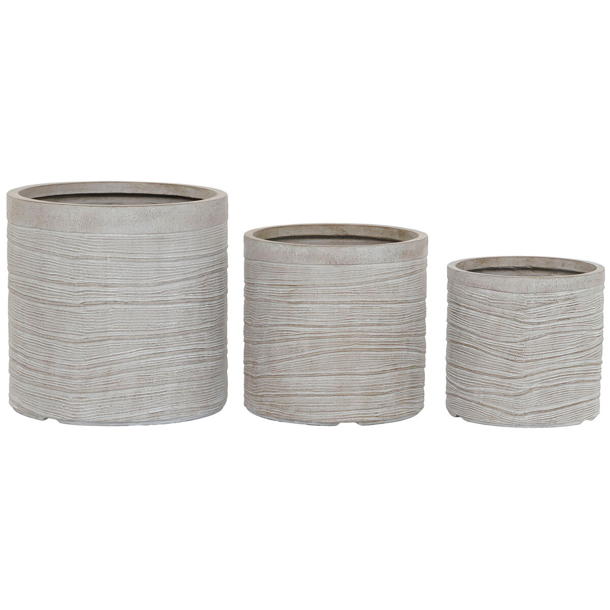 8424002111069 - Set of Planters Beige Fibreglass Magnesium 445 x 445 x 44 cm (3 Units)