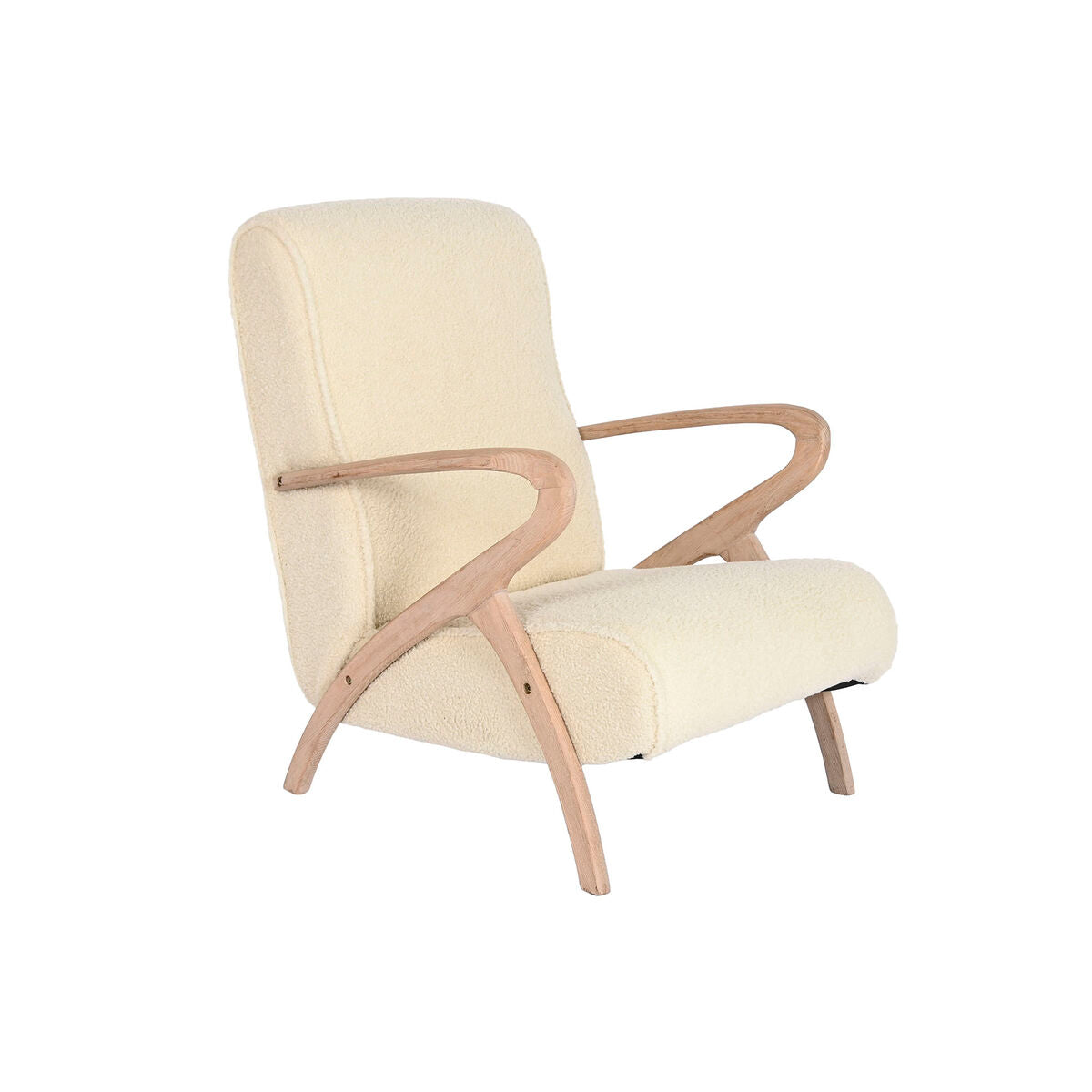 8424002111960 - Armchair White Natural 57 x 55 x 85 cm