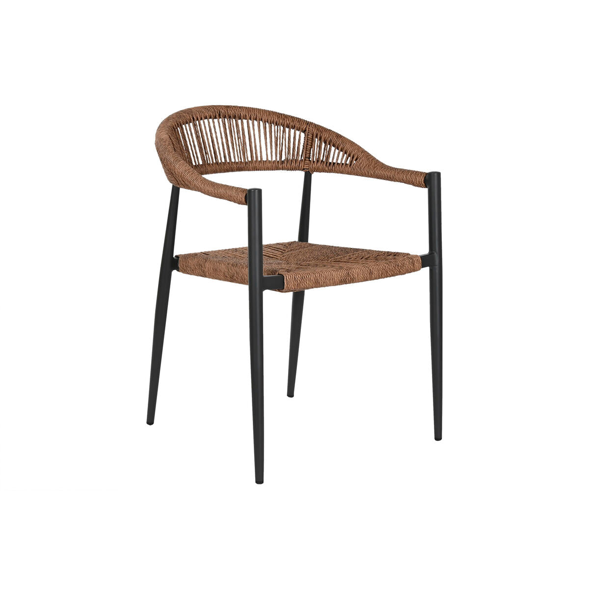 8424002113261 - Chair Brown Black Aluminium Rattan 56 x 60 x 78 cm