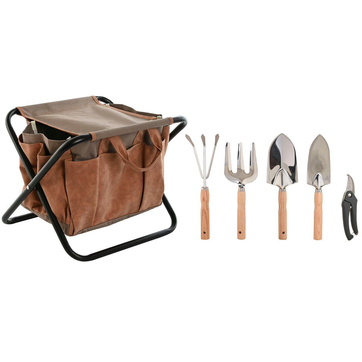 8424002114114 - Gartenwerkzeug Kit Home Esprit 7 Stücke braun 40 x 28 x 35 cm