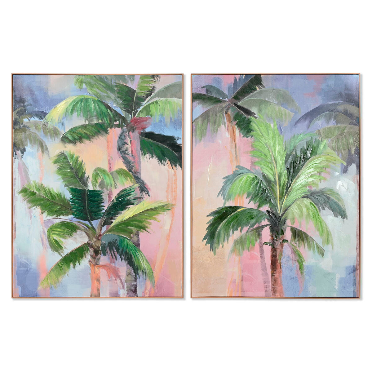 8424002117849 - Gemälde Home Esprit Palms Tropical 90 x 35 x 120 cm (2 Einheiten)