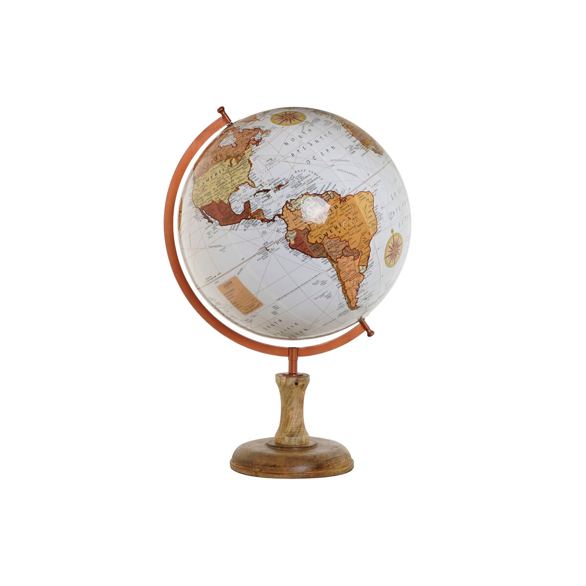 8424002124281 - Globe Home Esprit Brown PVC Mango Holz 47 x 45 x 70 cm