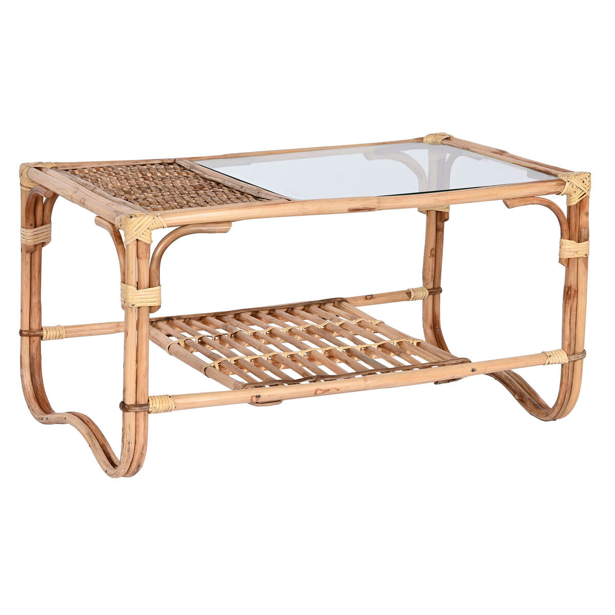 8424002124762 - Center Table Home Esprit Natural Bambus Rattan 76 x 46 x 40 cm