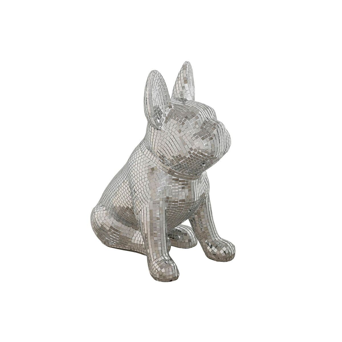 8424002128562 - Deko-Figur Silberfarben Hund 28 x 17 x 33 cm