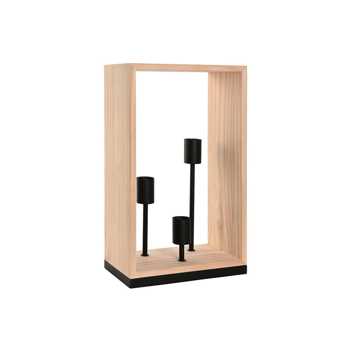 8424002129262 - Tischlampe Braun Schwarz natürlich Holz Eisen Kiefer 50 W 220 V 30 x 16 x 50 cm