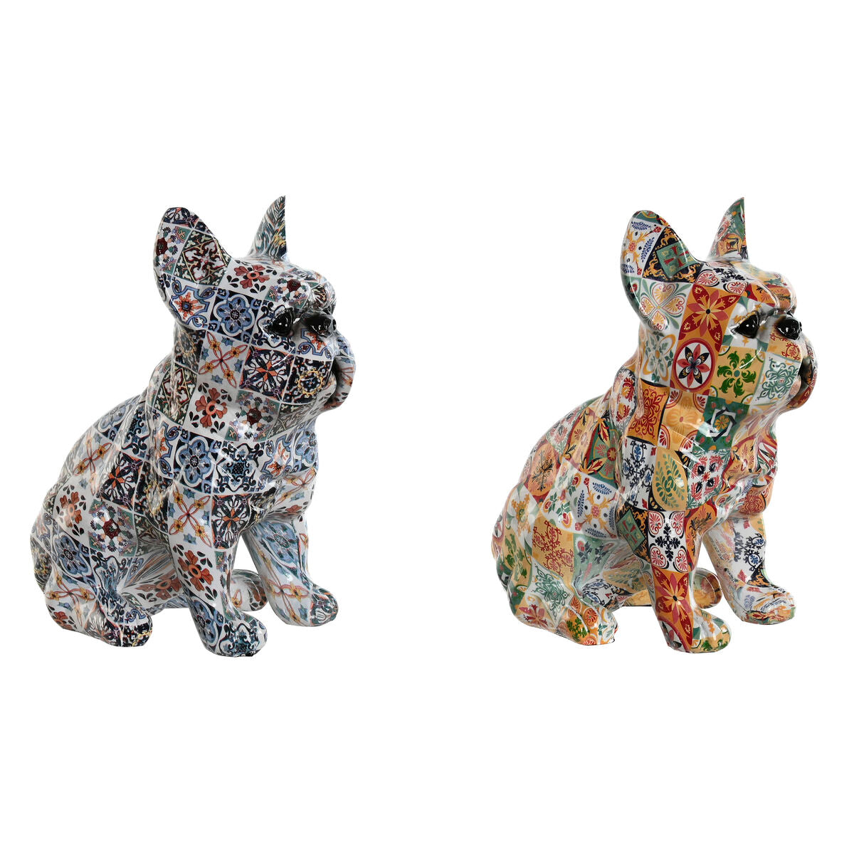 8424002129392 - Deko-Figur Bunt Hund Mediterraner 10 x 13 x 16 cm (2 Stück)
