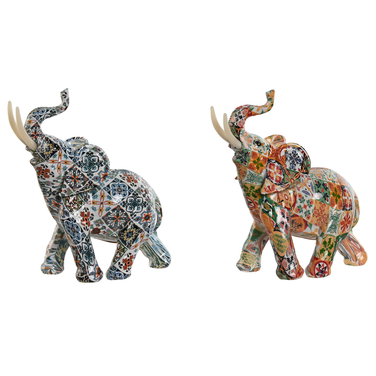 8424002129408 - Deko-Figur Bunt Elefant Mediterraner 16 x 7 x 17 cm (2 Stück) 8424002129408 - Deko-Figur Bunt Elefant Mediterraner 16 x 7 x 17 cm (2 Stück)