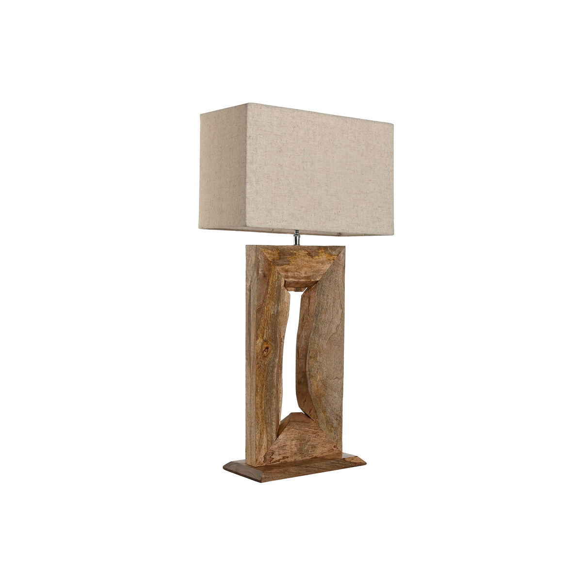 8424002130275 - Schreibtischlampe Home Esprit Beige natürliche Mango Holz 50 W 220 V 40 x 20 x 75 cm