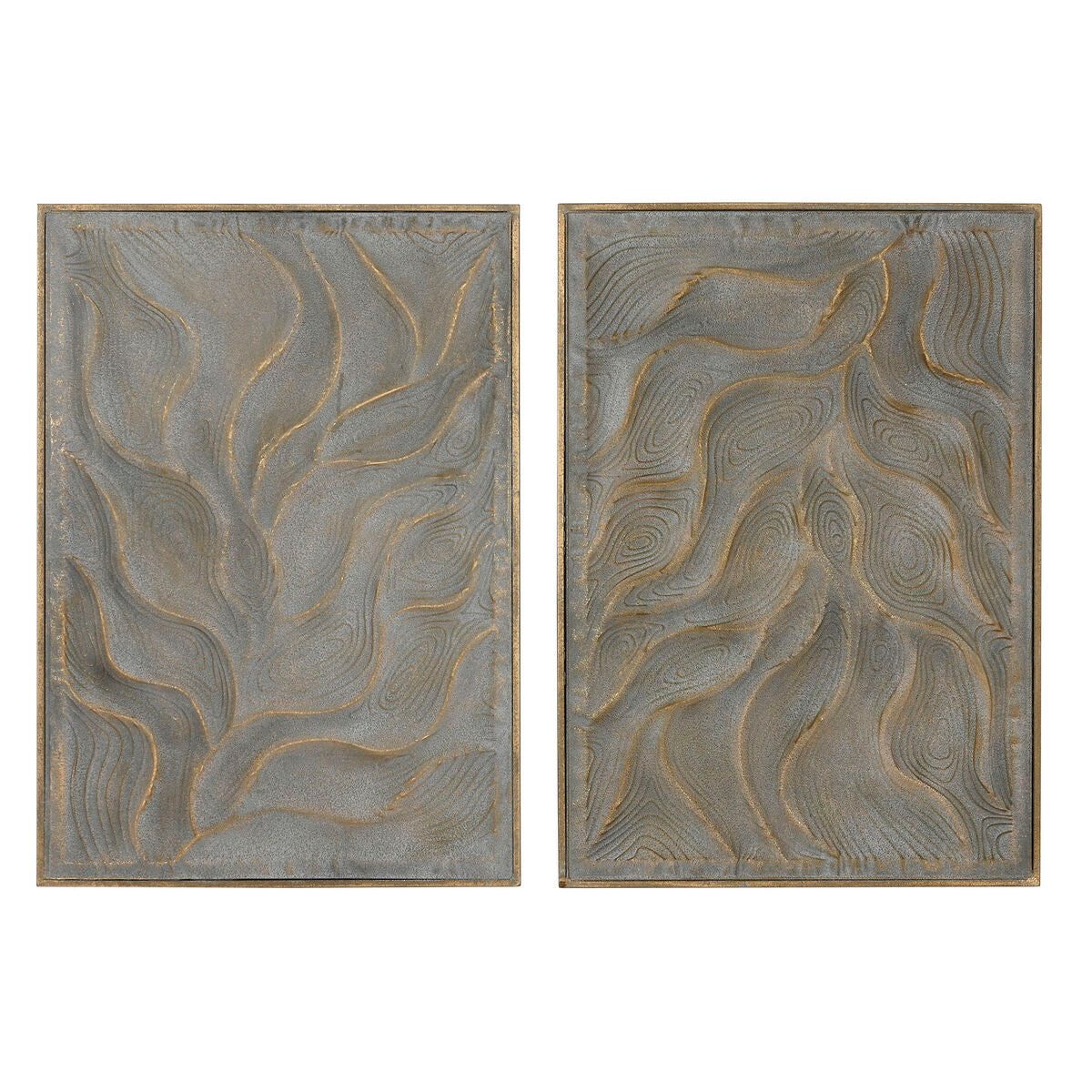 8424002130855 - Wall Decoration Golden Modern 675 x 25 x 97 cm (2 Units)