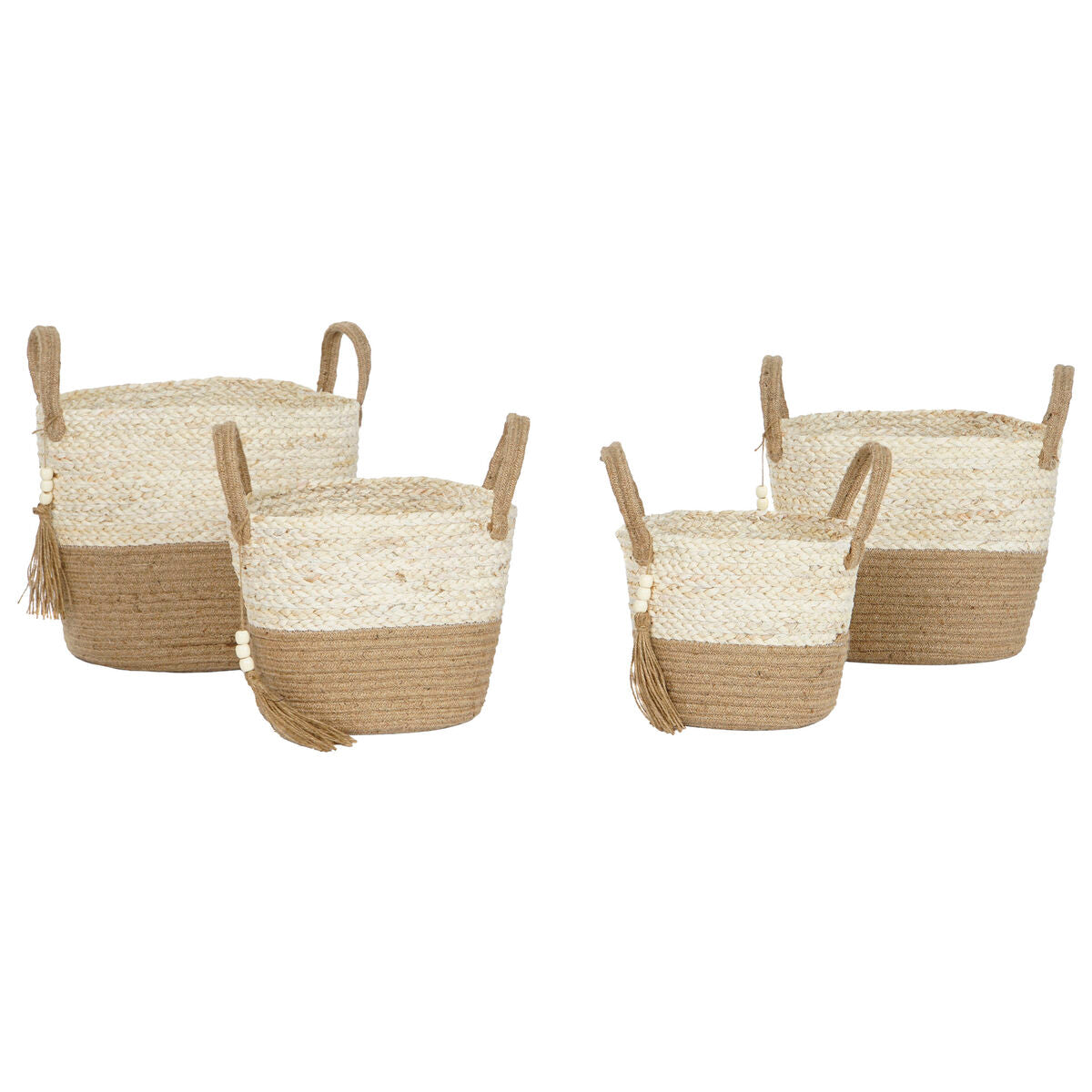 8424002137854 - Basket Set Home Esprit Natural Hell Braun Jute Moderne 40 x 40 x 41 cm